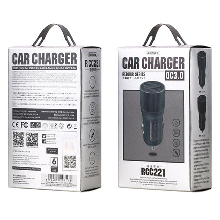 REMAX RCC221 Retour Series QC3.0 Dual USB Car Charger