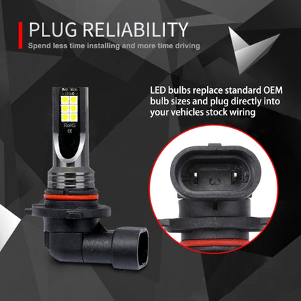 2 PCS 9005 DC12V-24V / 12W / 3000K / 800LM 12LEDs SMD-3030 Car LED Fog Light, 9005 (White Light), 9005