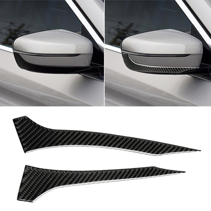 2 PCS Car Carbon Fiber Rearview Mirror Bumper Strip Decorative Sticker for BMW G30 (2018-2019) / G11 (2016-2019), Right Drive without Lens, Rearview Mirror Right Drive without Lens