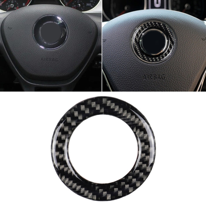 Car Carbon Fiber Steering Wheel Ring Decorative Sticker for Volkswagen, Steering Wheel Ring
