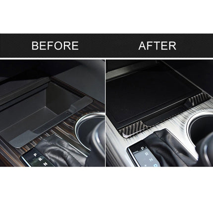 Car Carbon Fiber Storage Box Frame Decorative Sticker for Toyota Eighth Generation Camry 2018-2019, Storage Box Frame