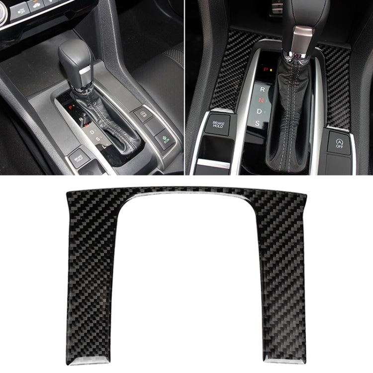 Car Carbon Fiber Gear Position Panel Decorative Sticker for Honda Tenth Generation Civic 2016-2019