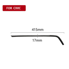 Car Carbon Fiber Central Control Air Outlet Upper Decorative Sticker for Honda Tenth Generation Civic 2016-2019, Left Drive