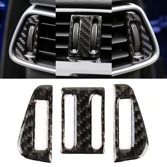 Carbon Fiber Car Air Outlet Decorative Sticker for Jaguar F-PACE, Air Outlet