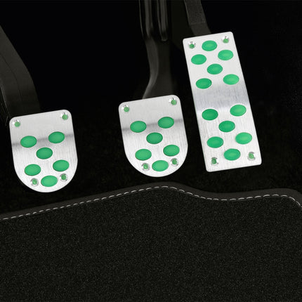 3 in 1 Small Luminous Non-Slip Automatic Gear Car Pedals Foot Brake Pad Cover Set, 3 in 1