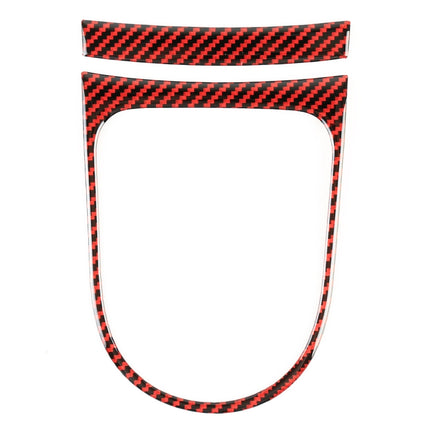 2 in 1 Car Carbon Fiber Gear Frame Decorative Sticker for Ford Mustang 2015-2020, Gear Frame