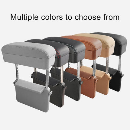 2 PCS Universal Car Wireless Qi Standard Charger PU Leather Wrapped Armrest Box Cushion Car Armrest Box Mat with Storage Box, 2pcs(Black White), 2pcs(Grey), 2pcs(Beige), 2pcs(Brown), 2pcs(Black Red)