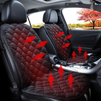 Car 12V Front Seat Heater Cushion Warmer Cover Winter Heated Warm, Double Seat, 12V Double Seat (Red), 12V Double Seat (Black), 21V Double Seat (Coffee), 12V Double Seat (Beige)