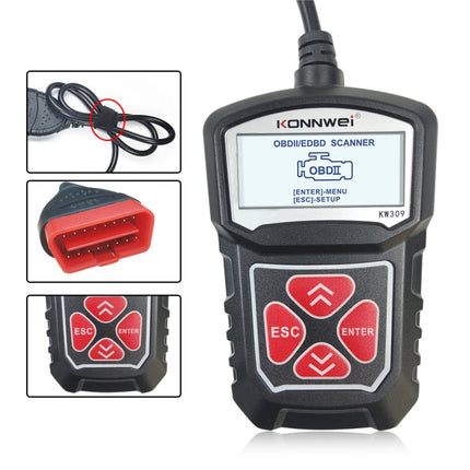 KONNWEI KW309 V309 V310 MS309 Code Reader OBD2 Scanner Diagnostic Tool, KW309