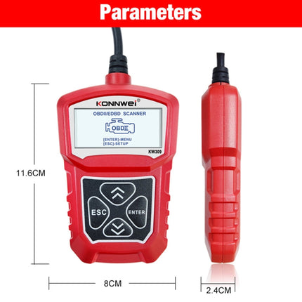 KONNWEI KW309 V309 V310 MS309 Code Reader OBD2 Scanner Diagnostic Tool, KW309