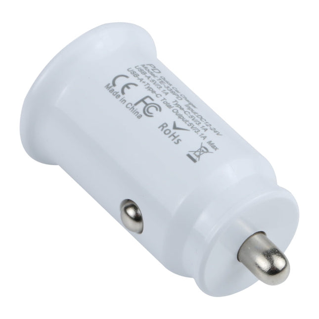 TE-339PD 3.1A PD USB-C / Type-C + USB Interface Mini Fast Charging Car Charger