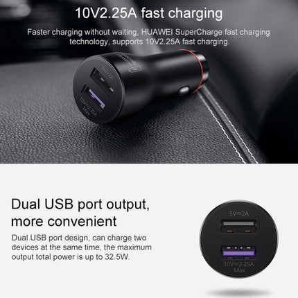 Original Huawei CP36 Dual USB Super Fast Charging Car Charger (Max 22.5W SE), CP36