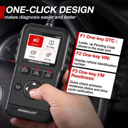 KINGBOLEN YA200 OBD2 Car Fault Diagnosis Tool Fault Analyzer, YA200