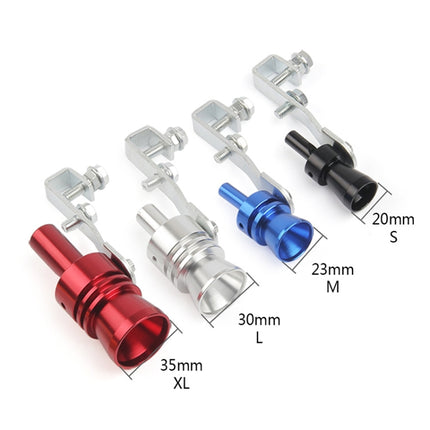 Universal Aluminum Turbo Sound Exhaust Muffler Pipe Whistle Car / Motorcycle Simulator Whistler, Size: M, Outside Diameter: 23mm, Size: M (Black), Size: M (Gold), Size: M (Blue), Size: M (Red), Size: M (Silver)