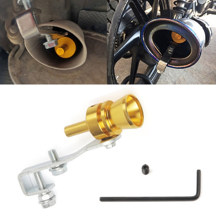 Universal Aluminum Turbo Sound Exhaust Muffler Pipe Whistle Car / Motorcycle Simulator Whistler, Size: M, Outside Diameter: 23mm, Size: M (Black), Size: M (Gold), Size: M (Blue), Size: M (Red), Size: M (Silver)