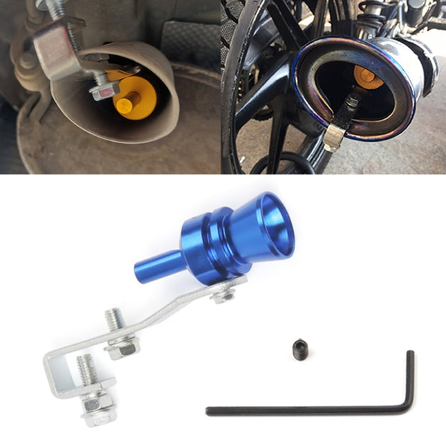 Universal Aluminum Turbo Sound Exhaust Muffler Pipe Whistle Car / Motorcycle Simulator Whistler, Size: M, Outside Diameter: 23mm, Size: M (Black), Size: M (Gold), Size: M (Blue), Size: M (Red), Size: M (Silver)
