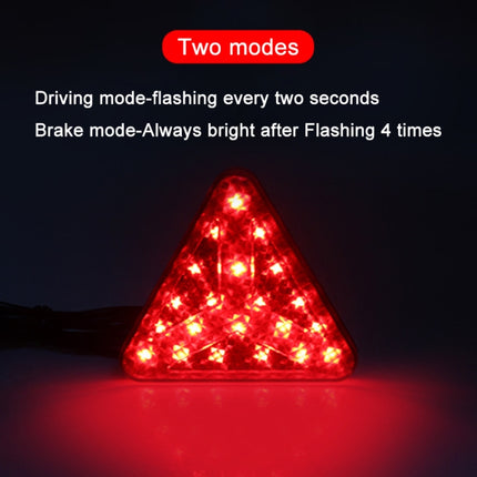 Bicycle / Mountain Bike X Style Triangle Pilot Light LED Tail Light, X Style