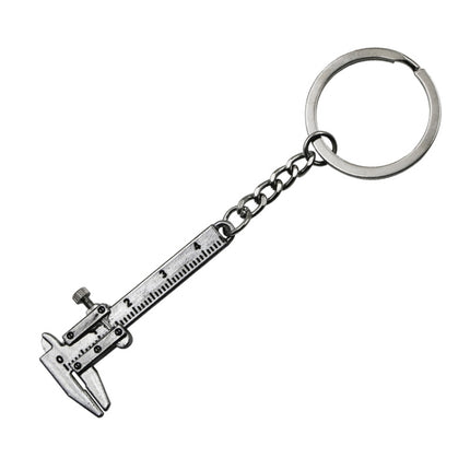 5 PCS Mini Vernier Caliper Keychain Key Rings, Vernier Shape(Bronze), Vernier Shape(Silver)