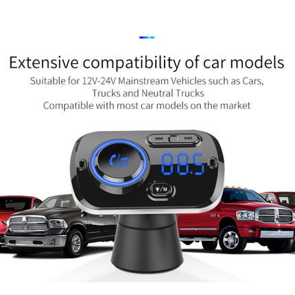 BC49BQ Car Digital Radio Receiver Bluetooth MP3 Player FM Transmitter Voice Assistant QC3.0 Quick Charger, BC49BQ