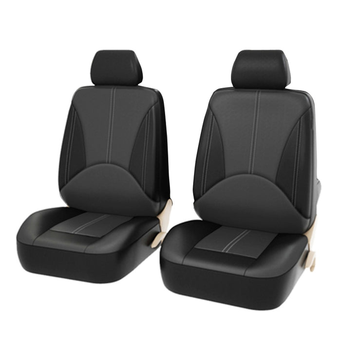 4 in 1 Universal PU Leather Four Seasons Anti-Slippery Front Seat Cover Cushion Mat Set for 2 Seat Car, For 2 Seat Car