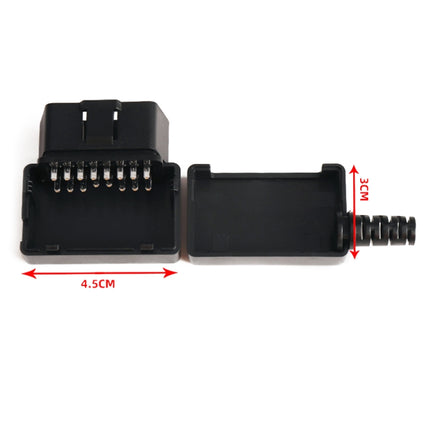 16PIN Car OBD 2 Male Connector OBD Plug + Case + SR, Male