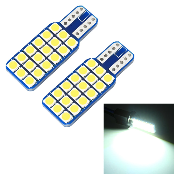 2 PCS T10 / W5W / 168 DC12V 1.8W 6000K 140LM 18LEDs SMD-3030 Car Reading Lamp Clearance Light, with Decoder, 18LEDs SMD-3030