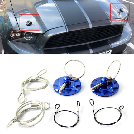 XH-6049 Car Universal Modified Racing Punch-free Aluminum Engine Hood Lock Cover, XH-6049(Black), XH-6049(Gold), XH-6049(Blue), XH-6049(Purple), XH-6049(Red), XH-6049(Silver)