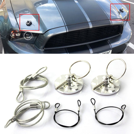 XH-6049 Car Universal Modified Racing Punch-free Aluminum Engine Hood Lock Cover, XH-6049(Black), XH-6049(Gold), XH-6049(Blue), XH-6049(Purple), XH-6049(Red), XH-6049(Silver)