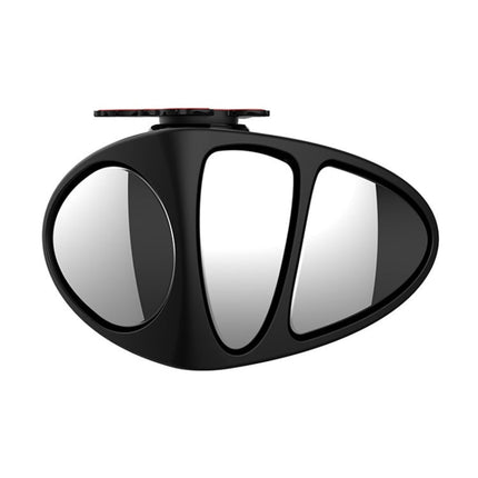3R-146 3 in 1 Car Rearview Auxiliary Blind Spot Mirror Rear View 146 Front Wheel Mirror for Right Side, 3 in 1 Black Right