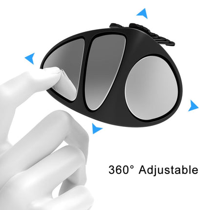 3R-151 3 in 1 Car Rearview Auxiliary Blind Spot Mirror Rear View 146 Front Wheel Mirror for Left Side, 3 in 1 Black Left
