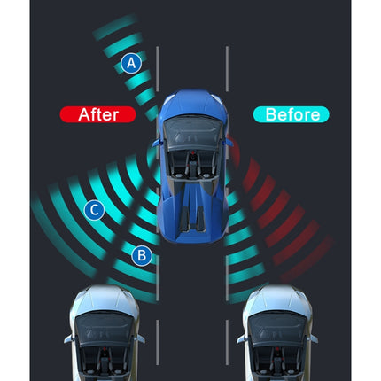 3R-151 3 in 1 Car Rearview Auxiliary Blind Spot Mirror Rear View 146 Front Wheel Mirror for Left Side, 3 in 1 Black Left