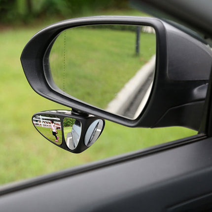 3R-151 3 in 1 Car Rearview Auxiliary Blind Spot Mirror Rear View 146 Front Wheel Mirror for Left Side, 3 in 1 Black Left