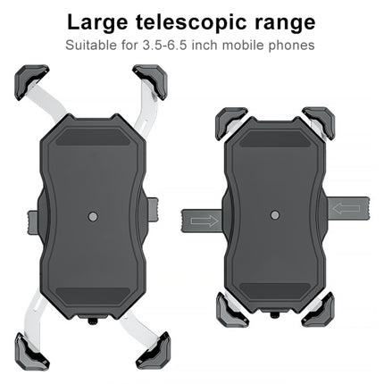 Motorcycle / Bicycle Semi-automatic Contraction Fixing Bracket Phone Holder, Phone Holder