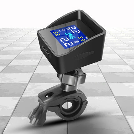 Universal Motorcycle Wireless High Precision Solar Energy TPMS Tire Pressure Alarm System External Tire Monitor, Motorcycle External Tire Monitor