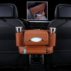 Car Front Seat Hanging Bag Paper Towel / Water Cup Storage Bag