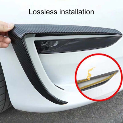 2 PCS Car Lamp Eyebrow Decorative Sticker Fog Lamp Frame for Tesla Model 3, For Tesla Model 3(Black), For Tesla Model 3