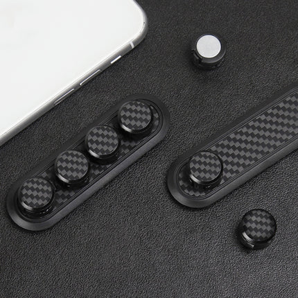 Car Carbon Fiber Magnetic Clamp Cable Storage Box Creative Desktop Hub Organizer, Desktop Hub Organizer