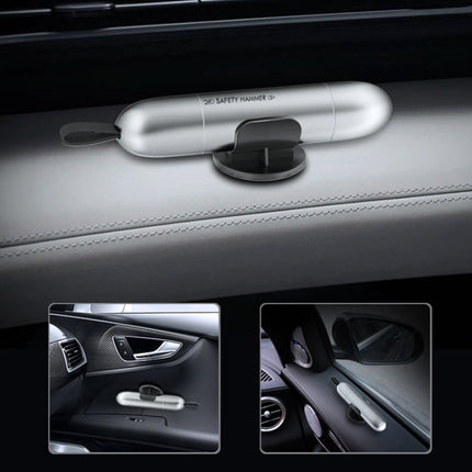 2 in 1 Car Multifunctional Safety Rescue Hammer Life Saving Escape Emergency Hammer Seat Belt Cutter Window Glass Breaker