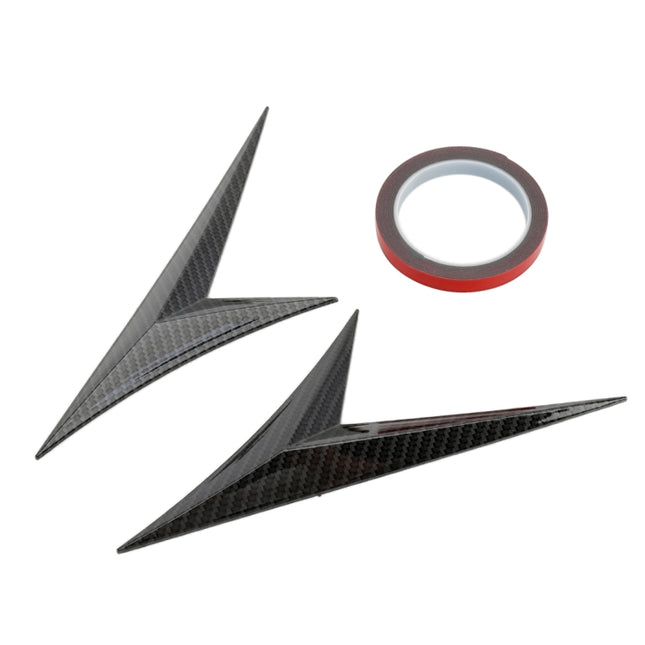 Modified Fender Side Wing Sticker Blade Side Shark Gill Car Body Decorative Sticker for Honda 10th Generation Civic, Carbon Fiber, Carbon Fiber