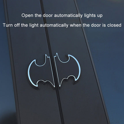 2 PCS Car LED Door Warning Lights Anti-collision Door Opening Lamp Flashing Lights, Door Warning Lights (Silver)
