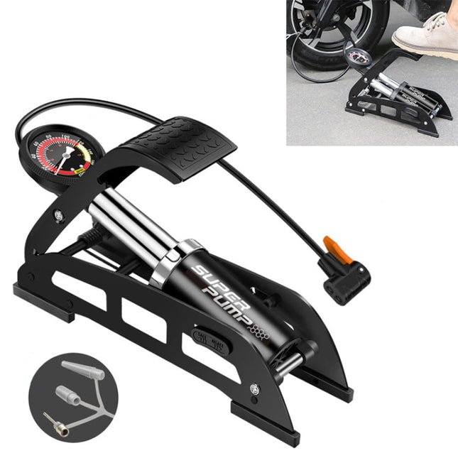 0905 Car / Motorcycle / Bicycle Portable Thicker Single Pipe Inflatable Cylinder Pedal Air Pump