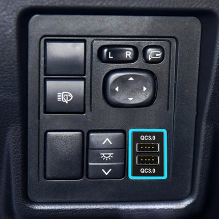 Car QC3.0 Fast Charge USB Interface Modification Charger for Toyota, Fuse to Take Power, Fuse (Ice Blue Light)