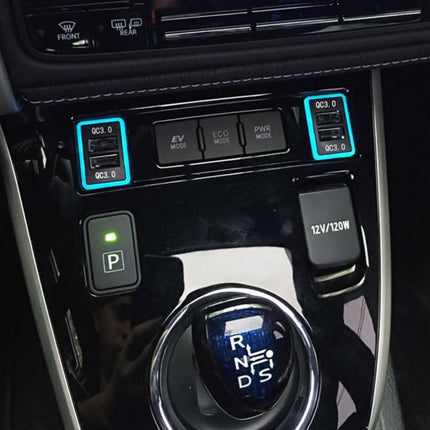 Car QC3.0 Fast Charge USB Interface Modification Charger for Toyota, Fuse to Take Power, Fuse (Ice Blue Light)