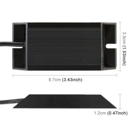 2 PCS 1156 / BAU15S DC12V 50W 6 Ohms Turn Signal / Reversing Light / Brake Light Split Dual Resistance Decoder, 1156 / BAU15S