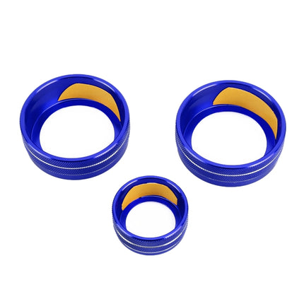 3 PCS Car Metal Air Conditioner Knob Case for Honda CR-V 2017, For Honda CR-V 2017 (Blue), For Honda CR-V 2017 (Red)