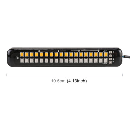 105mm DC12-24V / 1.6W Motorcycle LED Dynamic Blinker Side Lights Flowing Water Brake Lamp Turn Signal Light, Cable Length: 1m, 105mm