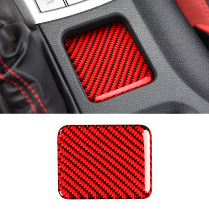 Car Carbon Fiber Seat Heating Panel Decorative Sticker for Subaru BRZ / Toyota 86 2013-2019, Left and Right Drive Universal without Hole