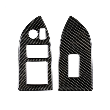 Car Carbon Fiber Window Glass Lifting Panel Decorative Sticker for Subaru BRZ / Toyota 86 2013-2017, Left Drive, Lifting Panel, Left Drive