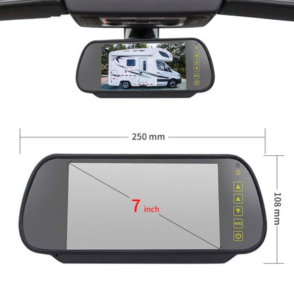 PZ474 Car Waterproof 170 Degree Brake Light View Camera + 7 inch Rearview Monitor for Iveco Daily 4 Gen, PZ474 + 7 inch Rearview Monitor