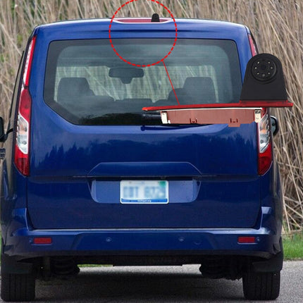 PZ477 Car Waterproof 170 Degree Brake Light View Camera + 7 inch Rearview Monitor for Ford Transit Custom, PZ477 + 7 inch Rearview Monitor
